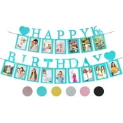 Threading Sweet 16 birthday photo pull flag decoration rose gold gold silver black party supplies